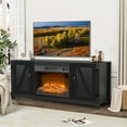 thumbnail image 3 of Fireplace TV Stand for TVs to 65 inch, TV Cabinet with Storage and Fireplace, Modern TV Stand for Living Room, Bedroom, Entertainment Console Cabinet, Black, D4953, 3 of 10