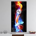 thumbnail image 2 of DesignArt Fire and Ice Large Wall Clock, 2 of 2