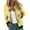 Yellow, variant on Women's Floral Print Bomber Jacket Stylish Sunflower Pattern Zip-Up Lightweight Casual Outerwear