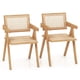 thumbnail image 1 of Juego de 2 Sillas Decorativas Costway Sillas de comedor Modernas Imitación ratán Natural 50 x 52 x 81 cm, 1 of 9