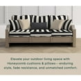 thumbnail image 3 of Cabana Stripe Black & Ivory Deep Seating Cushion Set, 3 of 8