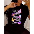 thumbnail image 1 of Women's Round - Neck T - Shirt: Inspiring "Faith Hope Love Believe Dream" with Butterfly Design, Comfort & Style for Daily Life, 1 of 6