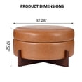 thumbnail image 2 of A Round Footstool With Storage,Brown, 2 of 11