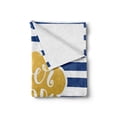 thumbnail image 2 of Saying Soft Flannel Fleece Blanket, Marine Themed Inspirational Phrase for Life Navy Vintage Style and Artisan Design, Cozy Plush for Indoor and Outdoor Use, 50" x 70", Yellow Blue, by Ambesonne, 2 of 6