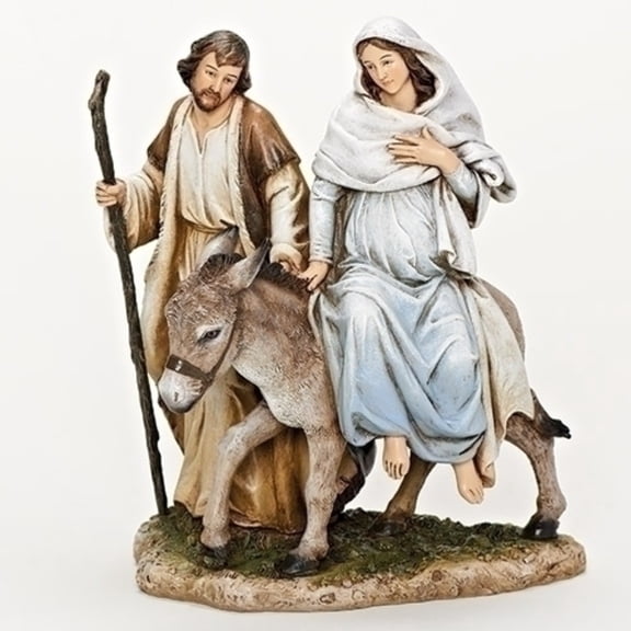 Roman Joseph and Mary La Posada Christmas Figurine - 8"