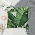 thumbnail image 2 of Nawypu Tropical Palm Leaves Throw Pillow Covers Summer Green Banana Leaf Pillow Covers Modern Outdoor Tropical Pillowcase Square Cushion Cover for Bedroom Sofa Couch Home Decor, 2 of 5