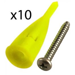 

Wallclaw Wallclaw PCK-WC10-YS Hollow Wall Anchors With Screws 10 Pack