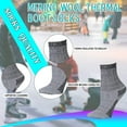 thumbnail image 4 of 6 Pairs of Women's Merino Wool Thermal Socks, Grays, #613-9-11-Gray, 4 of 7