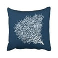 thumbnail image 1 of RYLABLUE Square Throw Pillow Covers Retro Popular Nautical Theme Coral Simple Pattern Pillowcases Polyester 18 X 18 Inch With Hidden Zipper Home Sofa Cushion Decorative Pillowcase, 1 of 1
