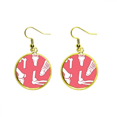 thumbnail image 1 of Esqueleto humano Rojo ilustraciones Cartoon Ear Dangle Golden Drop Earring Jewelry Mujer Unbranded M, 1 of 3