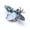 Default, variant on 5PCS Bee India Agate Natural Stone Body Abalone Wings Vintage Silver Pin Brooch