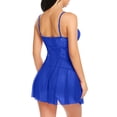 thumbnail image 3 of Nightgown for Women Loose Sleepwear V Neck Pajama Dress Soft Nightshirt Sleeveless Nightdress Chemise, 3 of 7