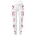 thumbnail image 5 of KHONTS Cancer Awareness Leggings for Women Ribbon Leggings High Waisted Yoga Pants Stretchy Athletic Tights O-White XL, 5 of 5