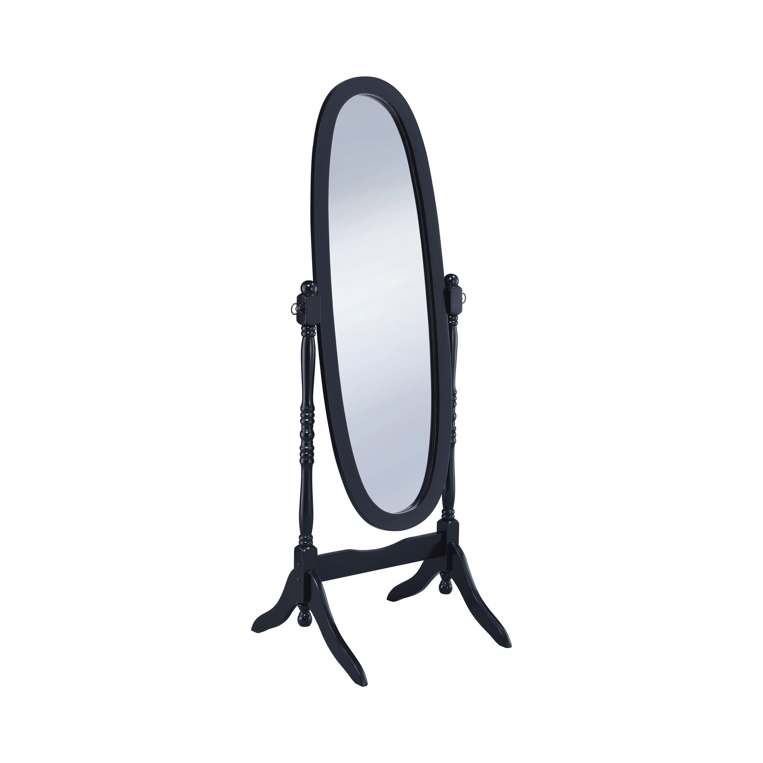 Oval Cheval Mirror Black Com, Black Standing Cheval Mirror