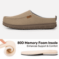 thumbnail image 4 of LongBay Men's Canvas Moccasin Slippers Slip on Memory Foam Clog House Shoes for Indoor Outdoor, 4 of 6
