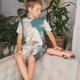 thumbnail image 4 of Fotbe Celestial Cat And Flowers Pijama Estampada de 2 Piezas para Niños – Ropa de Dormir de Manga Corta Cómoda para Niños y Niñas, Camiseta y Shorts de Algodón-4X-Large, 4 of 6