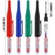 thumbnail image 2 of Jowxsx - 4 rotulres multiusos, punta larga, impermeable, colorido carpintero para decoración de carpintería, color rojo, negro, azul, verde, tinta permanente y rotulres, 2 of 3