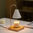 thumbnail image 2 of Calentador de velas eléctrico Cera derretida Aromaterapia Mesa Lámpara de noche (Blanco EE. UU.) Tmvgtek Iluminación del hogar multifuncional, 2 of 9