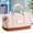 Pink, variant on Pencil Case Large Capacity Organizer Storage Bag Wide Opening Easy Access Durable Zipper Design, Multi Functional Makeup Travel Pouch, for Office Work Travel Adults