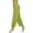 Green, variant on Womens High Slit Side Harem Pants, Elastic Waist Loose Flowy Summer Yoga Beach Lounge Trousers White 2XL