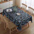thumbnail image 2 of Black Leopard Pattern Rectangle Tablecloth 60"x84",Waterproof Polyester Rectangle Table Cloth, Wipeable Spillproof Polyester Tablecloth for Dining, Camping, Indoor and Outdoor, 2 of 5