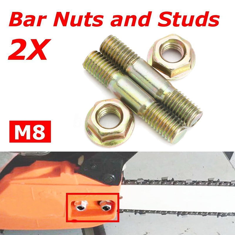 4pcs Bar Nuts & Bar Studs/Bolts for BaumrAg SX62 62cc Chainsaw Chain Saw