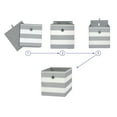 thumbnail image 5 of (2 pack) Your Zone Kids Collapsible Fabric Storage Bin, 10.5" x 10.5" x 10.75", Gray Stripe, 5 of 8
