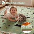 thumbnail image 3 of ATHOPE 2x3 Small Area Rugs for Entryway, Non Slip Low Pile Animal Cat Floral Washable Rug, Medallion Carpet for Front Door Kitchen Bathroom, Green, 3 of 7