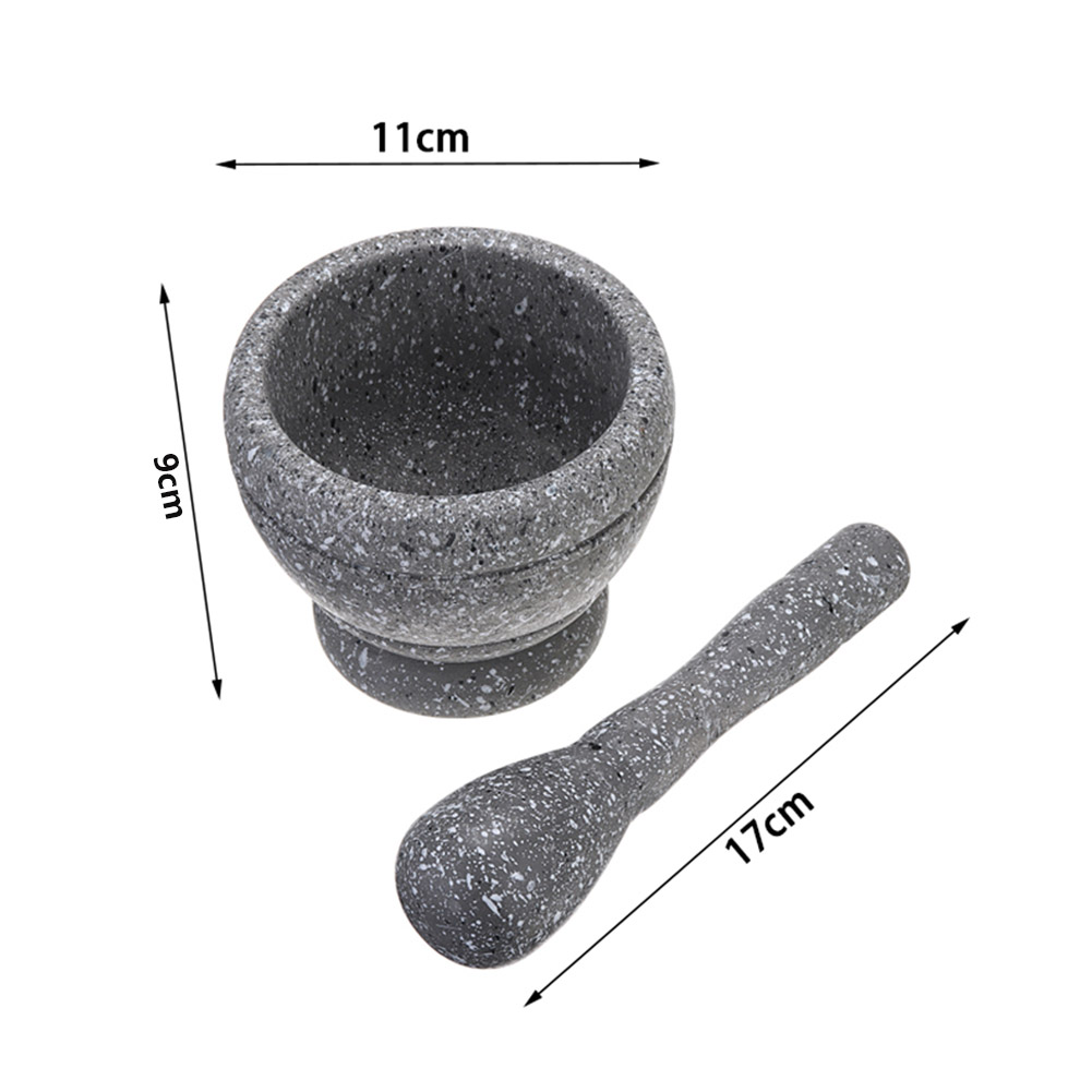 Pestle and Mortar,Natural Wooden Granite, 6.7 Inch Stone Cup & Crusher Set,Hand Grinder for Herbs, Spices, Pesto, & Guacamole,By TWSOUL - image 3 of 8