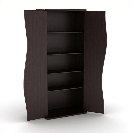 Atlantic 35 Venus Small Media Storage Shelf Cabinet 198 Cds 88 Atlantic 35 Venus Small Media Storage Shelf Cabinet 198 Cds 88 Dvds 180 Blurays Espresso