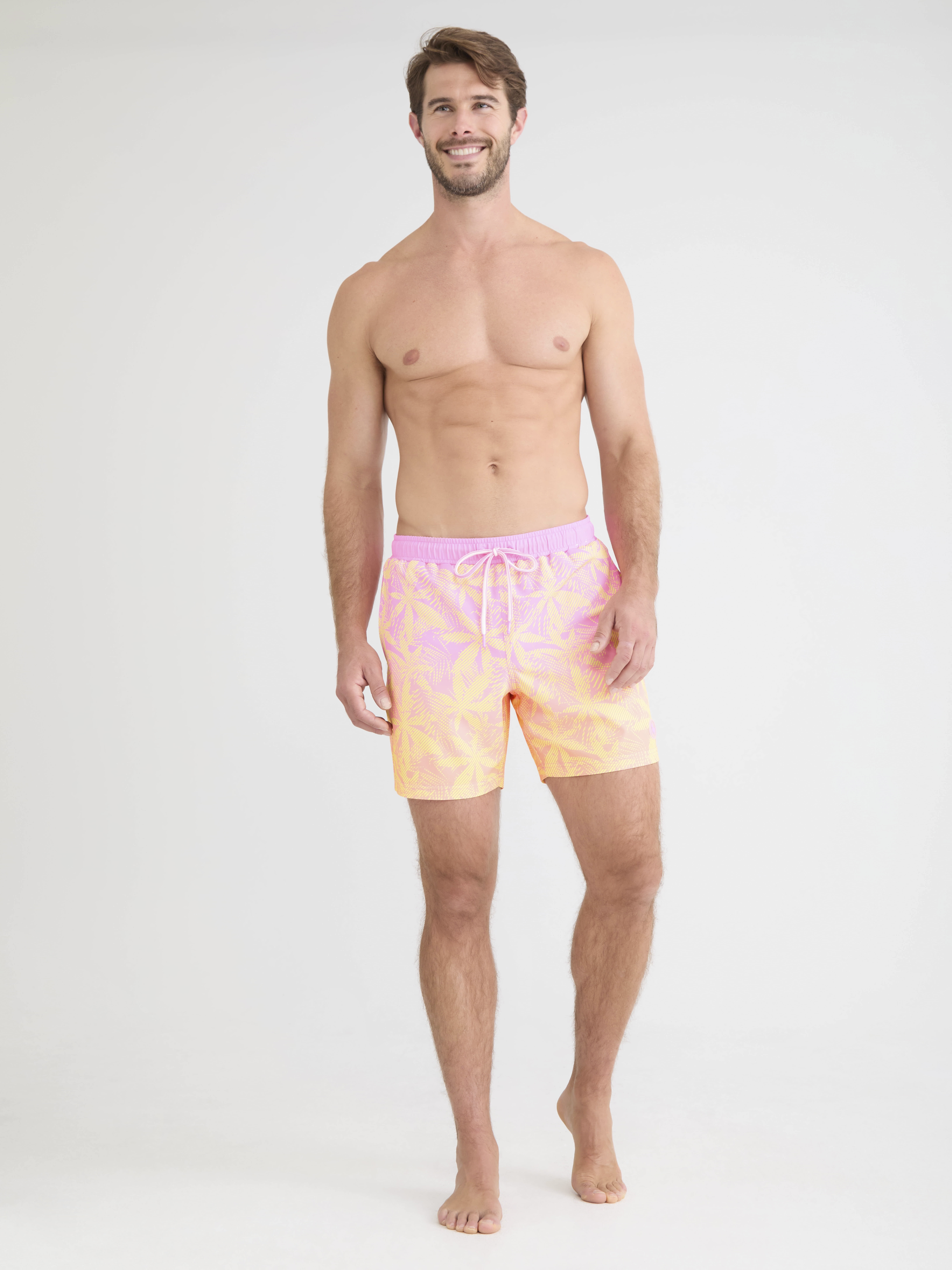 Birdie Bound Men's & Big Men's Swim Trunks with 2-In-1 Liner, Sizes S-3XL