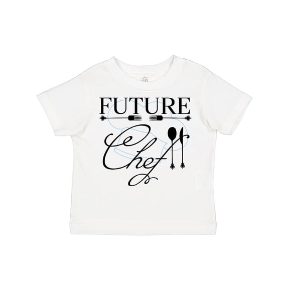 Inktastic Future Chef with silverware and hat Boys or Girls Toddler T-Shirt