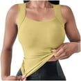 thumbnail image 2 of FDGIU Women's 2025 Sports Bras Camisole Tank Top - Built-in Bra, Scoop Neck Lined, Slim Fit for Yoga and Going Out, 2 of 6