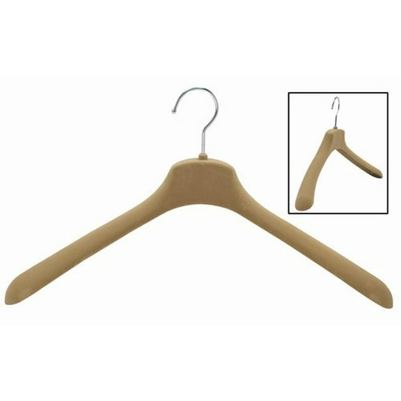 SlimLine Wide Shoulder Camel Coat Hanger