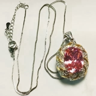 Beautiful Life Gem Pendant Purple, Cubic Zirconia Necklaces, Copper, 1 Count Per Pack