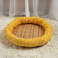 thumbnail image 4 of Cama refrescante para perros, cojín suave de hielo de verano para mascotas para dormir de perros pequeños, alfombra redonda transpirable con respaldo antideslizante lavable, 4 of 6