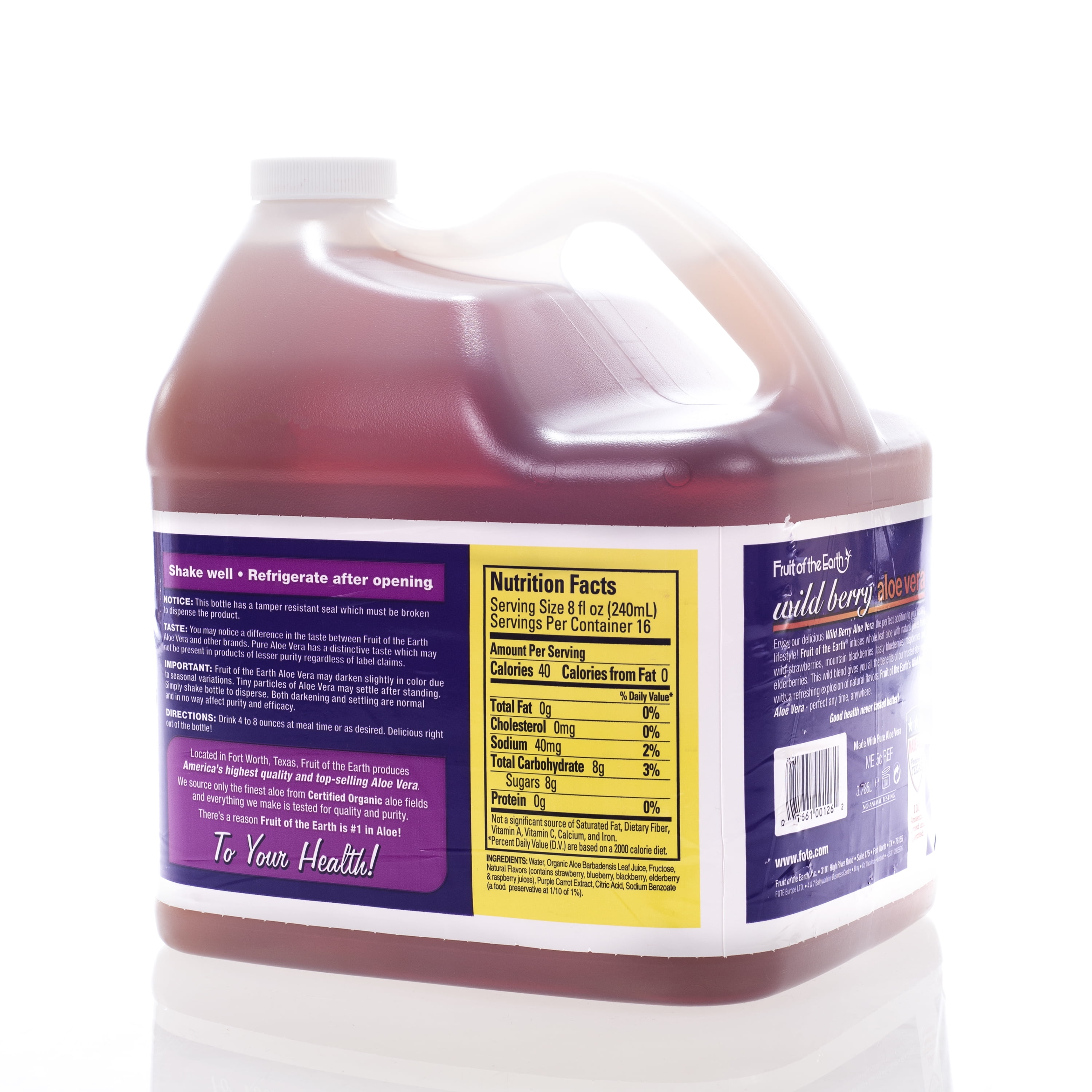 Fruit Of The Earth Wild Berry Aloe Vera Juice 97.75 Wild Berry Flavor