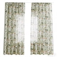 thumbnail image 1 of Printed Blackout Curtains 100X200Cm Linen Style Multicolor 2Pcs for Window Home Decor, 1 of 8