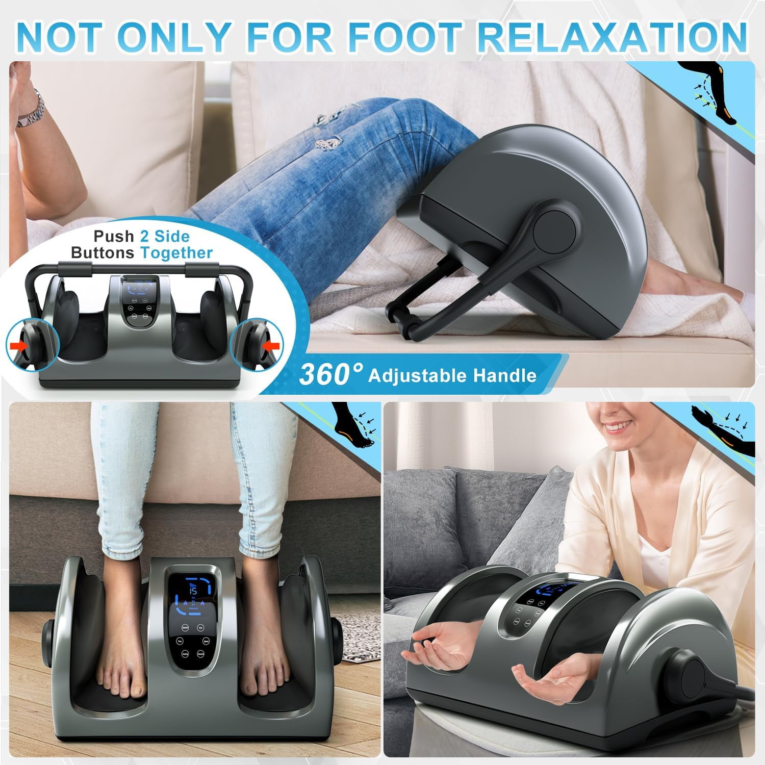 TISSCARE Shiatsu Foot Massager with Heat: FSA HSA Eligible Foot Massager for Neuropathy