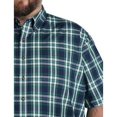 thumbnail image 2 of Easy-Care Plaid Sport Shirt Navy Green 3XLT, 2 of 4
