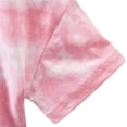 thumbnail image 4 of Fnooota Girls Cotton T-shirts, Casual Tie Dye Short Sleeve Crew Neck Summer Tops Pink Size 1-2 T, 4 of 5