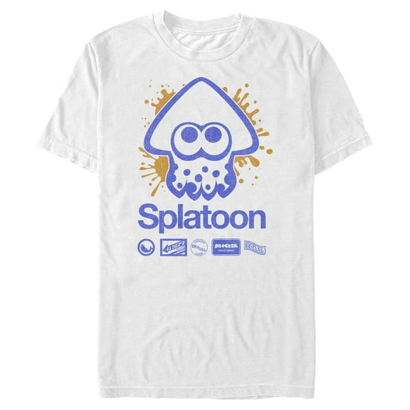 Men's Nintendo Splatoon Game Logo Graphic Tee White Small