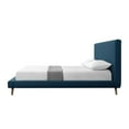 thumbnail image 4 of Soren Denim Linen Bed - Upholstered, Walnut Tapered Legs, Slats IncludedQueen, 4 of 9