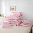 thumbnail image 4 of YST 7-Piece Girly Preppy Western Bedding Twin, Pink Cowgirl Western Hat Shoes Comforter Set Girls Birthday Party Comforter + Flat Sheet + Fitted Sheet + 2 Pillowcases + 2 Throw Pillow Covers, 4 of 5