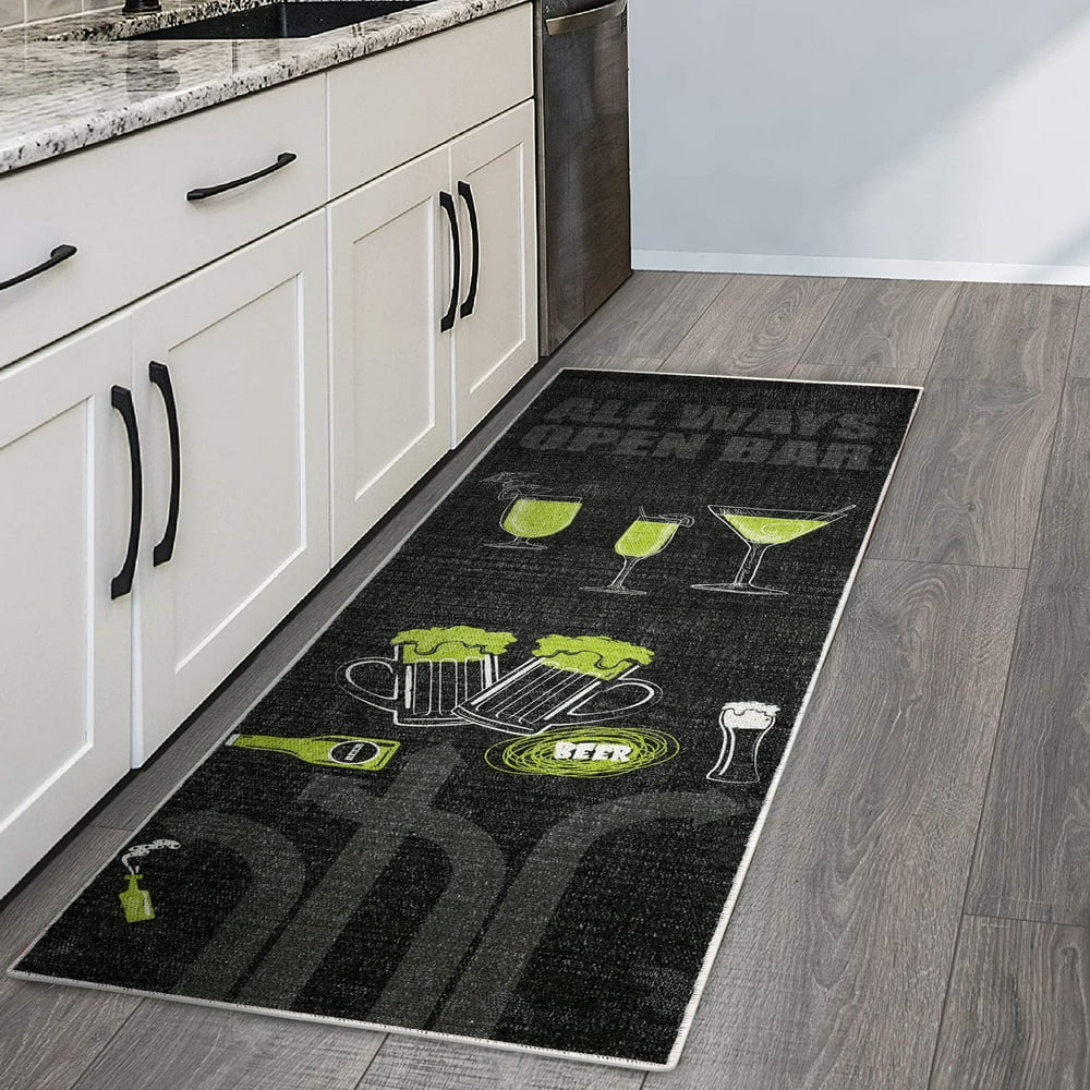 SussexHome Wine Bar Decor Floor Rug HeavyDuty UltraThin Wine Cellar