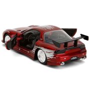 Dom's Mazda RX-7 Candy Red with Graphics The Fast and the Furious (2001) Movie 1/32 Diecast Model Car by Jada