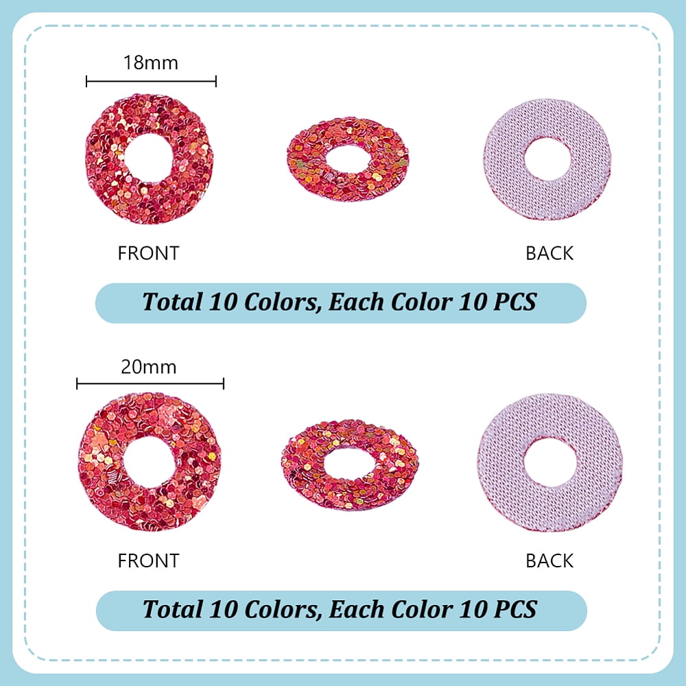 200pcs 20 Colors Safety Eyes Washers Resin Craft Eyes Backs Stuffed Crochet Washers Eyes Nose Gaskets Kawaii Eyes Washers