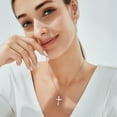 thumbnail image 3 of MomentWish Cross Necklace for Women 1 Carat Moissanite Cross Pendant 925 Sterling Silver Easter Christian Birthday Jewelry Gifts, 3 of 10