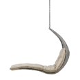 thumbnail image 3 of Swing Lounge Chair, Light Grey Gray Beige, Modern Contemporary Urban Design, Outdoor Patio Balcony Cafe Bistro Garden Furniture Hotel Hospitality, 3 of 6