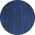 thumbnail image 1 of Ahgly Company Indoor Round Abstract Light Blue Contemporary Area Rugs, 4' Round, 1 of 4